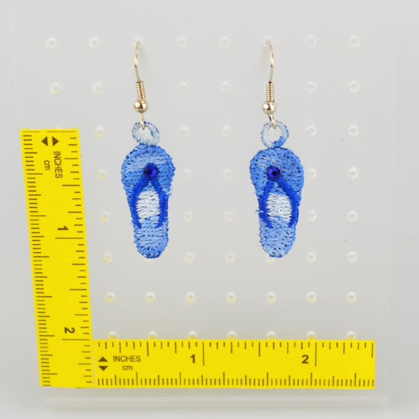 Embroidered Flip Flop Earrings, Accessory