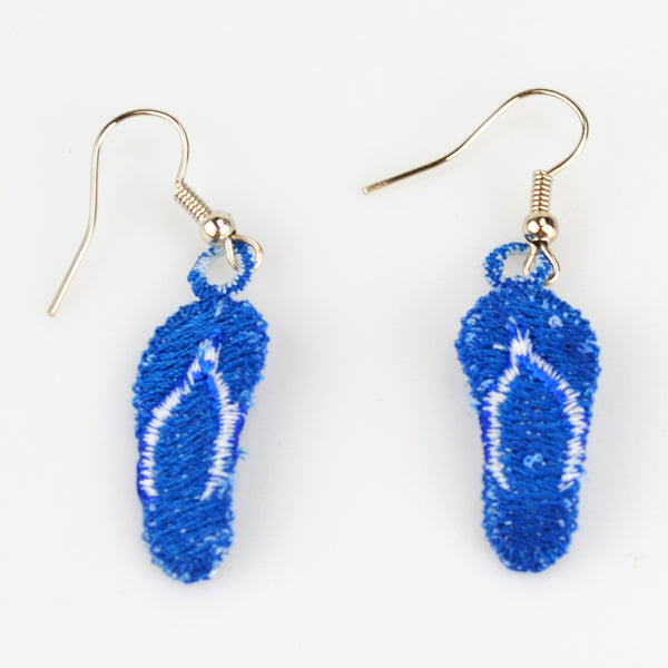 Embroidered Flip Flop Earrings, Accessory