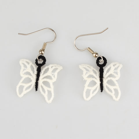 Embroidered Butterfly Earrings, Accessory