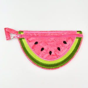 Watermelon Zipper Pouch Embroidered Coin Purse Wallet Bag Zipper Case