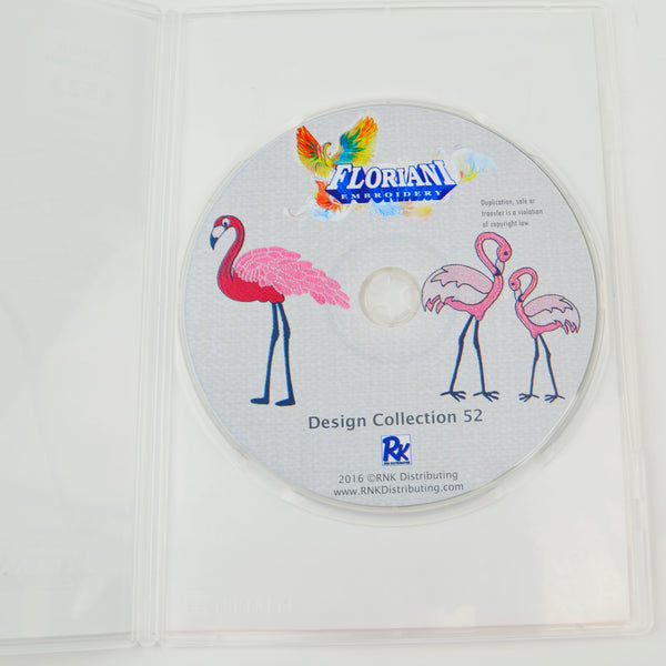 Floriani Embroidery Machine Design CD - Flamingo Collection #52 - 20 Designs