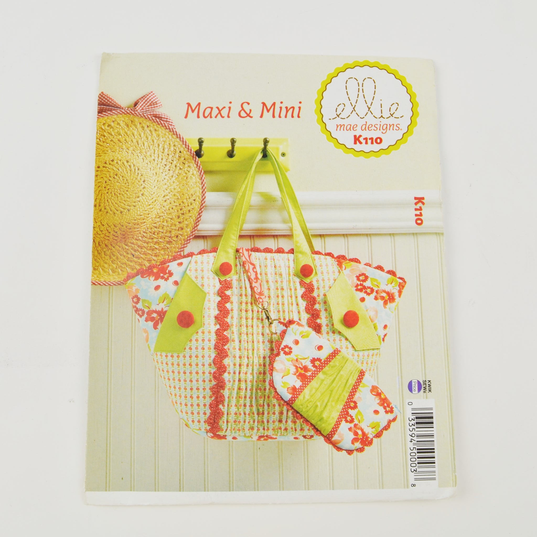 Tote Bag Sew Pattern - Maxi and Mini - Ellie Mae Designs K110 - Uncut