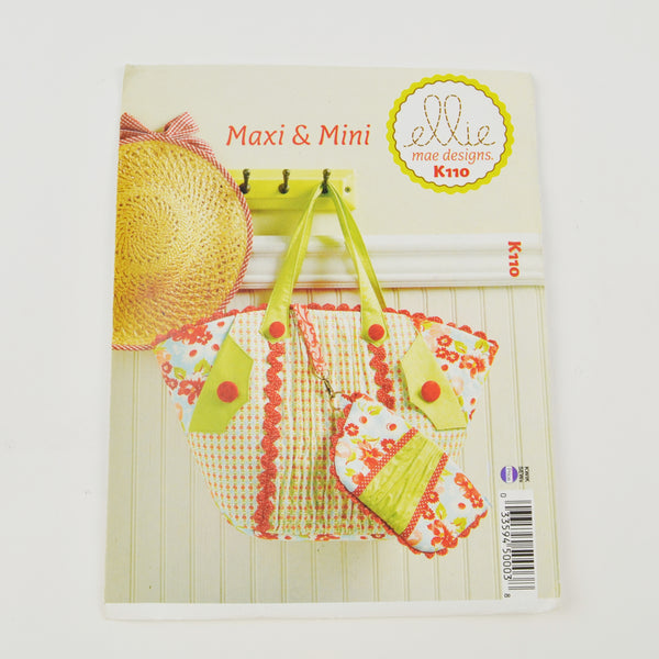 Tote Bag Sew Pattern - Maxi and Mini - Ellie Mae Designs K110 - Uncut