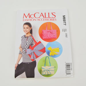 McCalls Fashion Accessories M6977 Sew Pattern - Tote Bags, Purses - Uncut