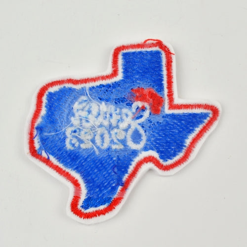 Senior 2023 Texas Patch Iron-On - Red, White, Blue - Mortarboard Decor