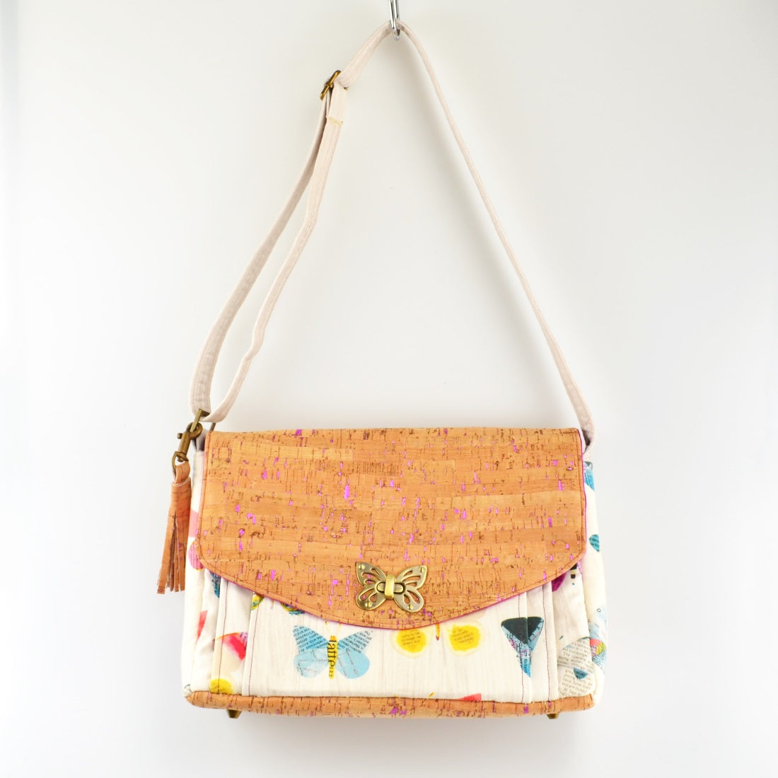 Butterfly and Cork Hand Bag