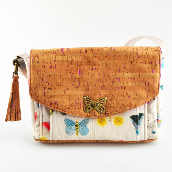 Butterfly and Cork Hand Bag