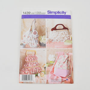 Simplicity 1439 Sew Pattern - Backpack, Shoulder Bag, Purses - Uncut